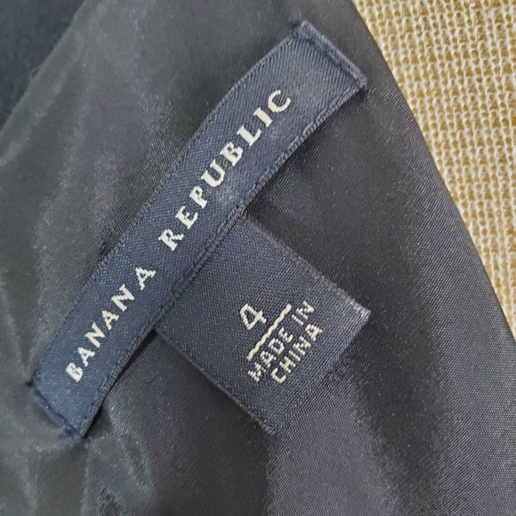 Banana Republic Black Wool Sheath Mini Dress Size 4 - Picture 8 of 10